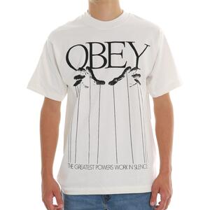 T-SHIRT MARIONETTE OBEY BIANCO